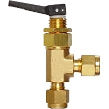 Ham-Let H1200 Series  Brass Toggle Valve, Angle, 1/4" Let-Lok Fitting