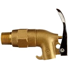Justrite 8955 Brass Justrite Drum Faucet for Viscous Liquid, 3/4" NPT Thread