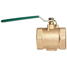 Milwaukee Valve BB2-100 Series Bronze Butterfly Valve, Unibody, Stainless Steel 304 Disc, Lever Handle, NPT Female