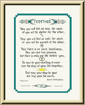 Apache wedding prayer print