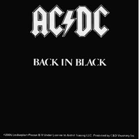 AC/DC - Back In Black logo - Sticker / Decal