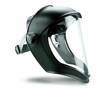 Uvex S8510 Bionic Shield, Black Matte Face Shield, Clear Polycarbonate Anti-Fog/Hardcoat Lens