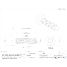 Grade 5 Steel Serrated Flange Bolt, Zinc Yellow-Chromate Plated Finish, Hex Head, UNC Threads, Hex Head, Meets IFI-111 (2002)/SAE J429 (1999)/ASTM B633 Specifications, 1/4"-20 Thread Size, 1" Length, Fully Threaded, Pack Of 50