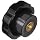 DimcoGray Black Phenolic Fluted Torque Knob Female, Brass Insert: 1/4-20" Thread x 7/16" Depth, 1-3/8" Diameter x 27/32" Height x 27/32" Hub Dia x 25/64" Hub Length