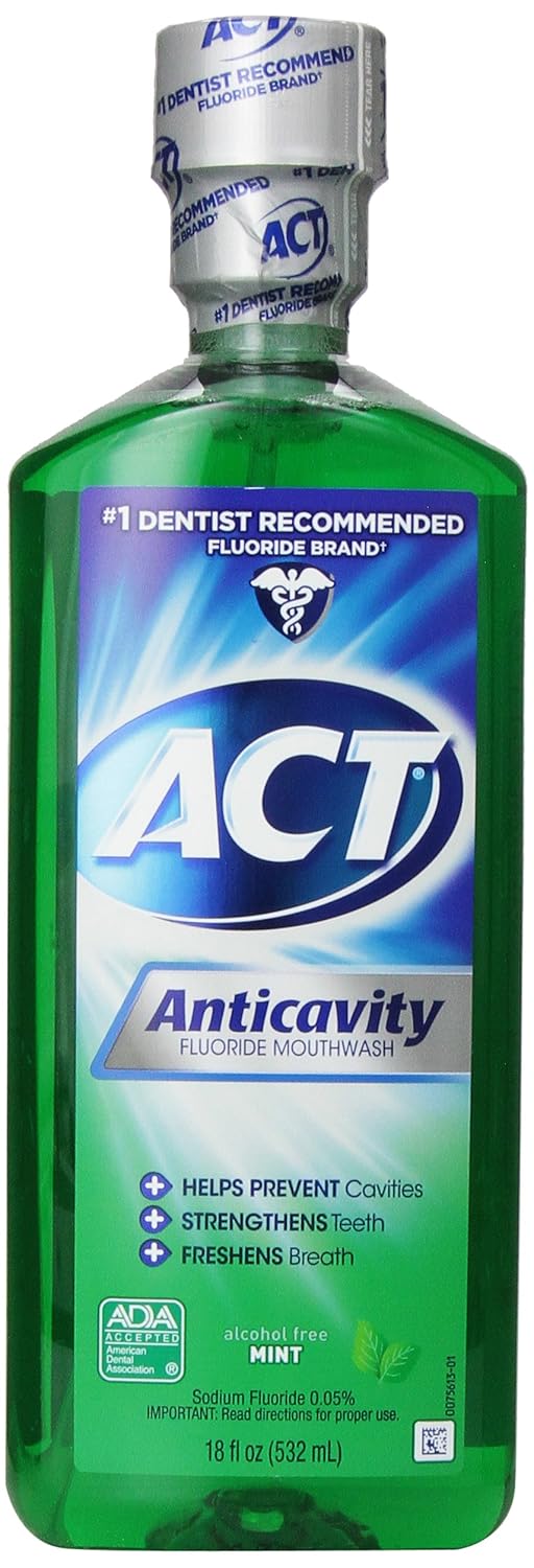 Amazon.com : ACT Anticavity Fluoride Mouthwash, Mint, Alcohol Free ... Amazon.com : ACT Anticavity Fluoride Mouthwash, Mint, Alcohol Free ...