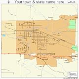Street & Road Map of Dyersville, Iowa IA - Printed poster size wall atlas of your home town