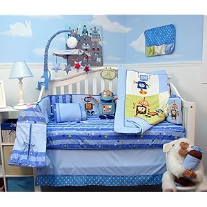 SoHo Mechanical Heros Baby Crib Nursery Bedding Set 14 pcs