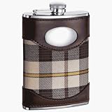 Buy Visol Stainless Steel Flask With Cloth and Genuine Leather w/ Oval Convex(6oz)