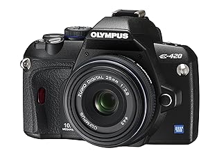 Olympus Evolt E420 10MP Digital SLR Camera with 25mm f/2.8 Pancake Zuiko Lens