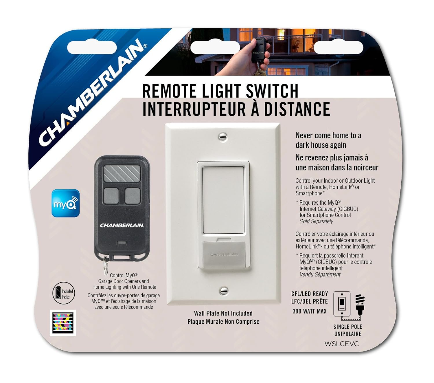 Chamberlain WSLCEV Remote Control Light Switch , New, Free Shipping eBay