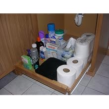 Shelf On Wheels Expandable Pull-Out Kitchen Cabinet Shelf, Wood
