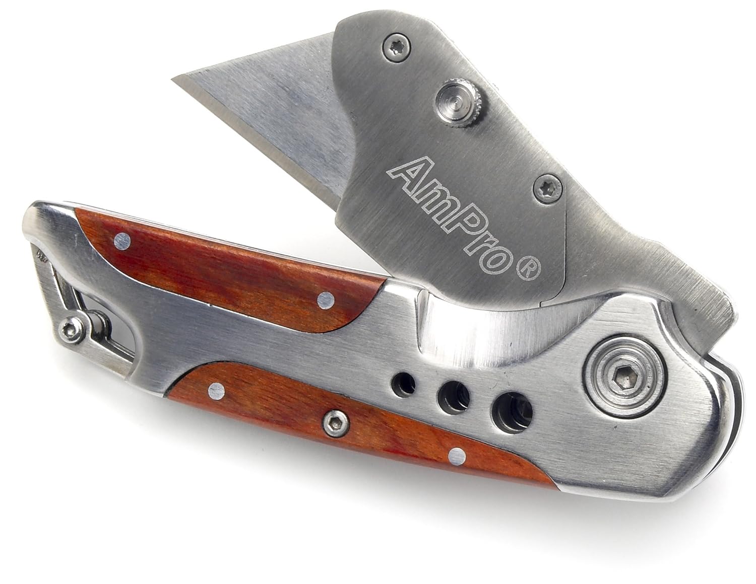 Ampro T19482 Folding SnapLock Utility Knife Wood Grain BUY SUN USE