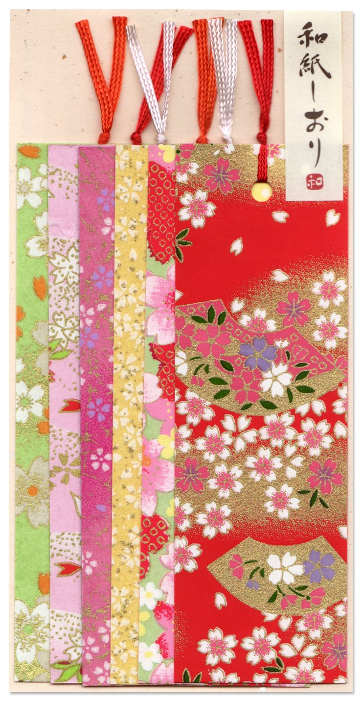 桜 いろいろ 友禅和纸 しおり 6枚入