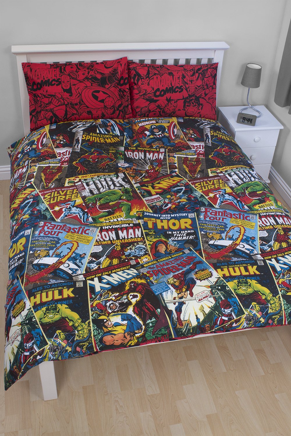 MARVEL COMICS HEROS SINGLE or UK DOUBLE FITS AU QUEEN BED DOONA QUILT