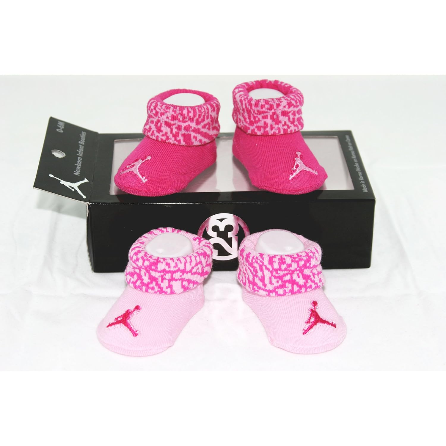 Nike Air Jordan Jumpman Booties Socks Crib Shoes 0 6M Pink Baby Girl
