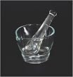 Andrews Glass 40 541 17 Mortar and Pestle, Glass, 50 ml, OD x H (mm): 60 x 45 [case of 18]