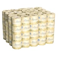 Georgia-Pacific Preference 18280/01 White 2-Ply Embossed Bathroom Tissue, 4.05" Length x 4" Width (Case of 80 Roll, 550 Sheets Per Roll)