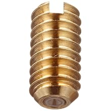 Brass Vee Jewel Assembly Rigid .250" Length , Angle 80 / 85 Degrees , Vee Depth .015" / .020" , #5-40 UNC-2 Thread (Pack of 5)