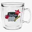 Best Teacher 12 oz Insulated Coffee Mug, Clear