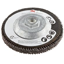 3M Flap Disc 577F, T27 Giant, Alumina Zirconia, Dry/Wet, 4-1/2" Diameter, 40 Grit, 5/8"-11 Thread Size (Pack of 1)