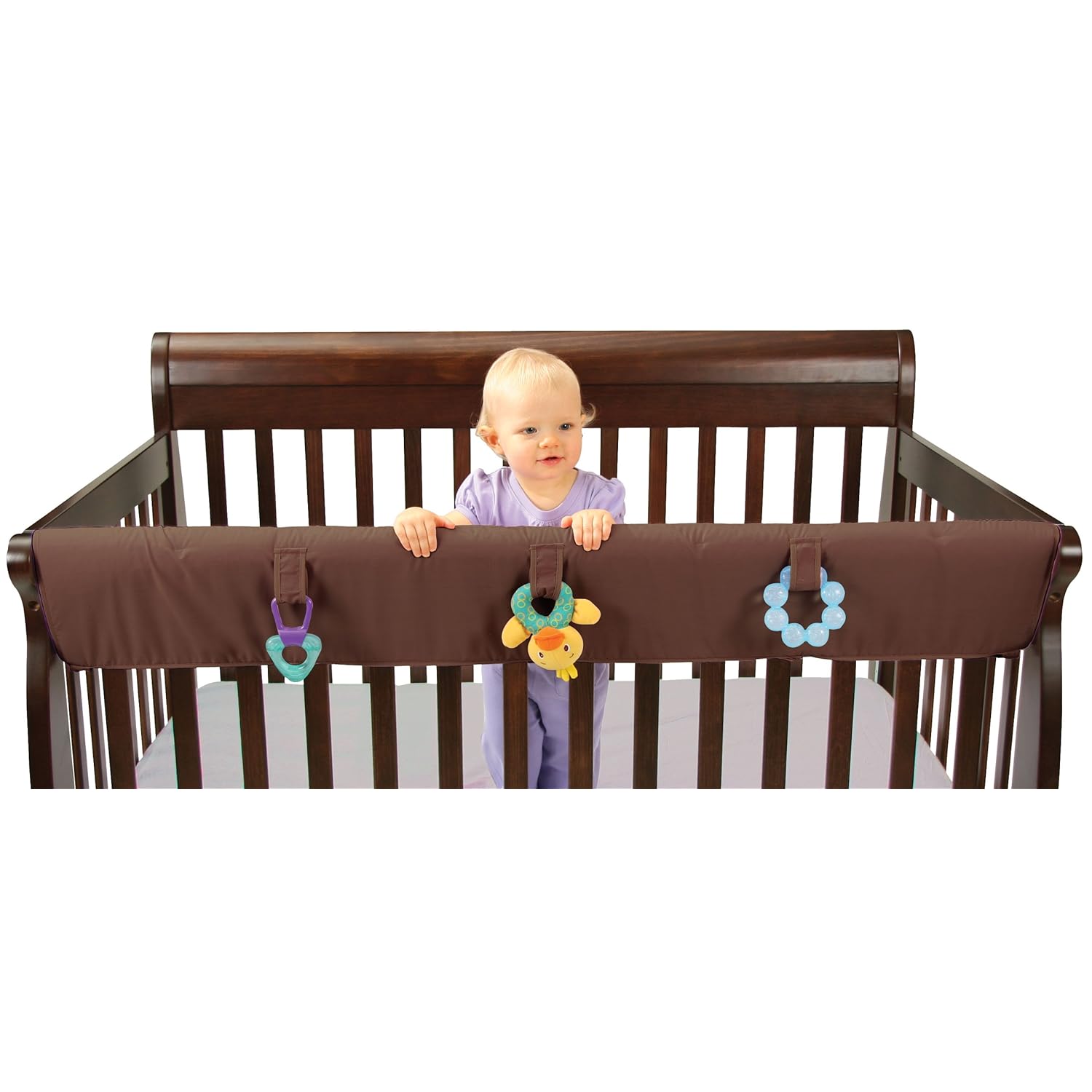 BRAND NEW LEACHCO EASY TEETHER XL CRIB RAIL COVER BROWN FITS