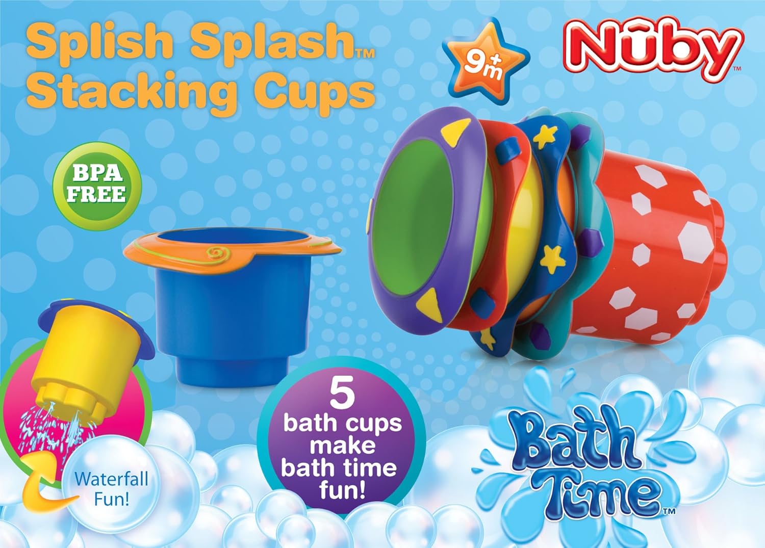 Amazon Nuby 5 Count Splish Splash Stacking Bath Cups Only 4 (Reg. 5.