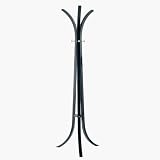 Black Finish Contemporary Coat Rack