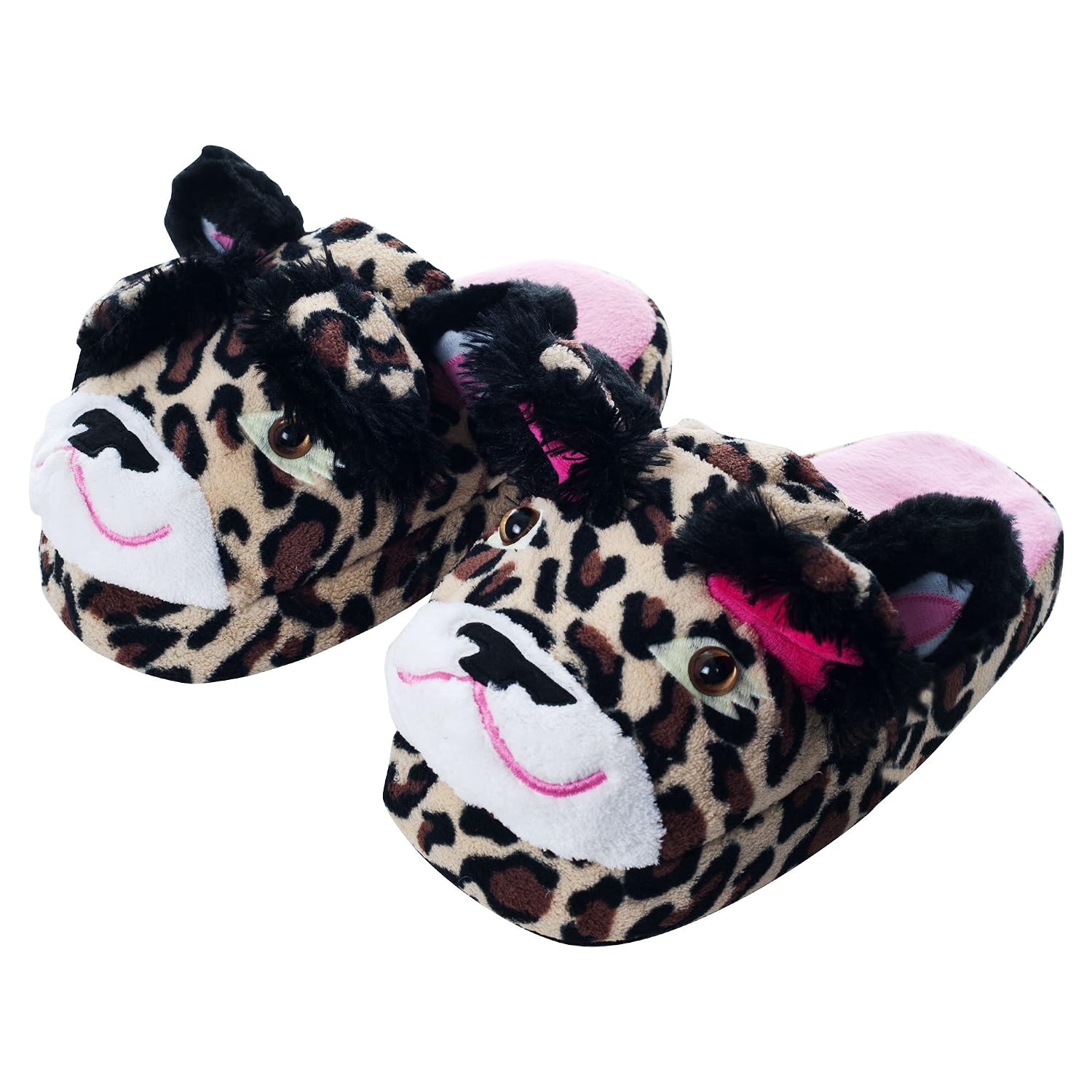 Silly Slippeez Leopard Plush Slippers