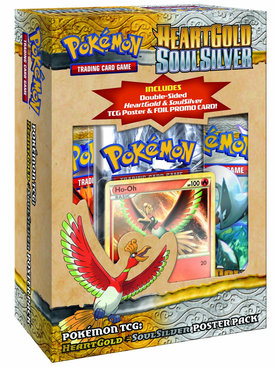 NEW Pokemon Trading Card Game HeartGold and SoulSilver Poster Box HoOh