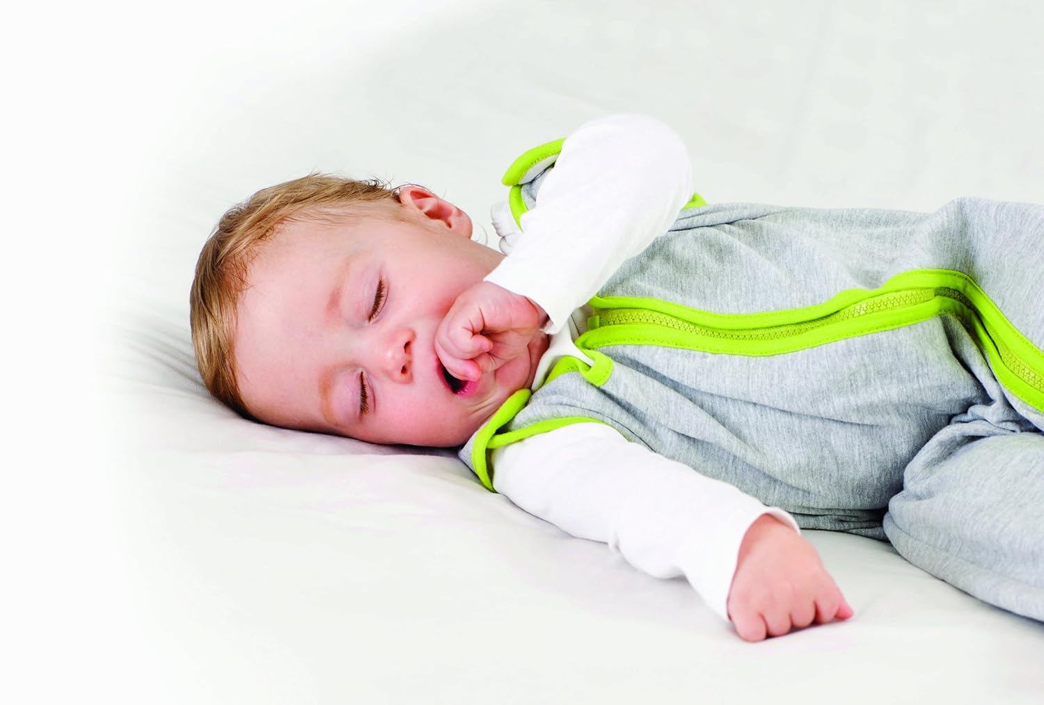 Baby Deedee Sleep Nest Lite Baby Sleeping Bag, Heather Gray Lime, Large