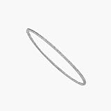 14K White Gold Wired Look Slip-On Stackable Bangle Bracelet