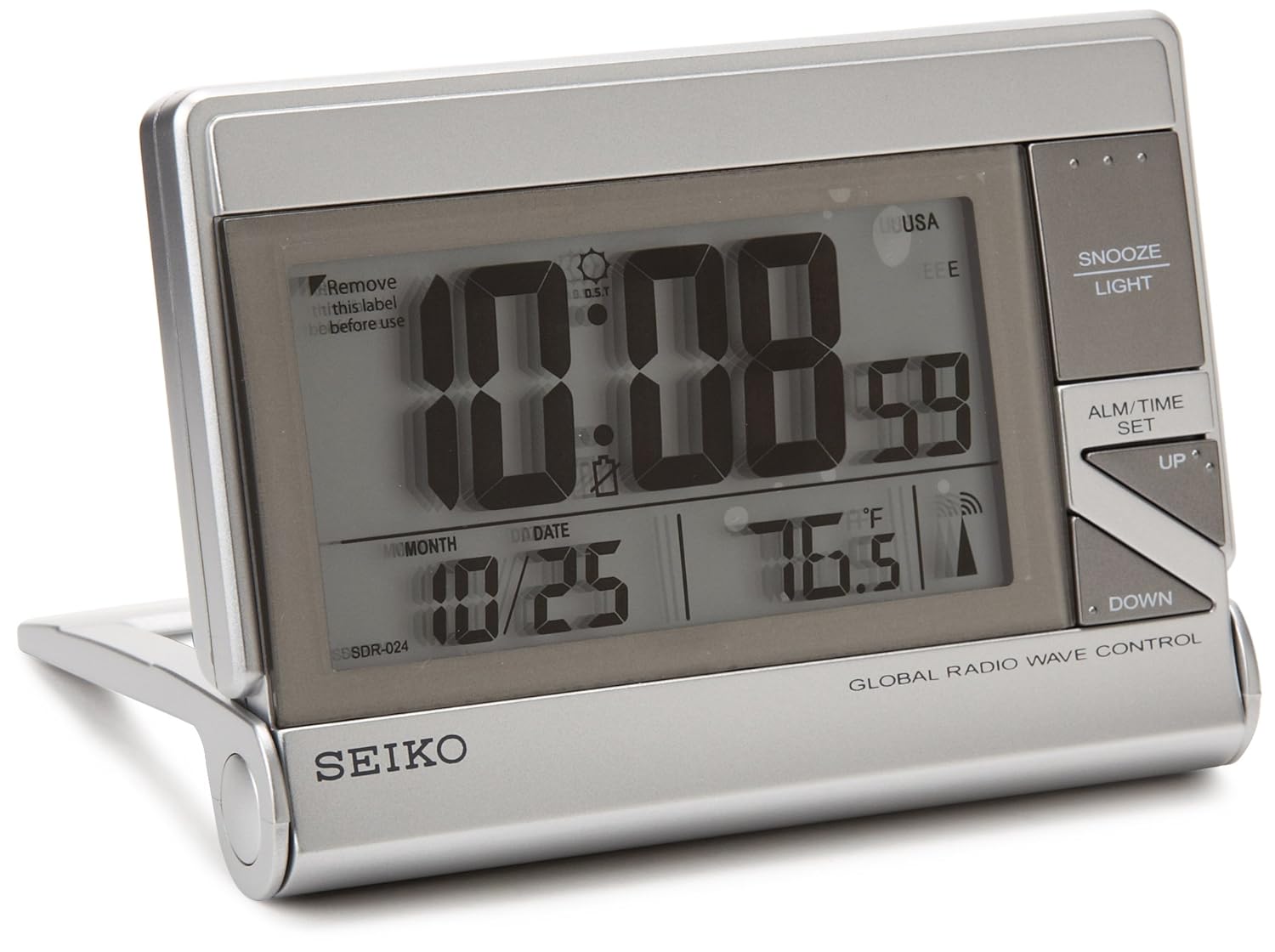 Seiko QHR024SLH Classic Digital Travel Clock , New, Free Shipping