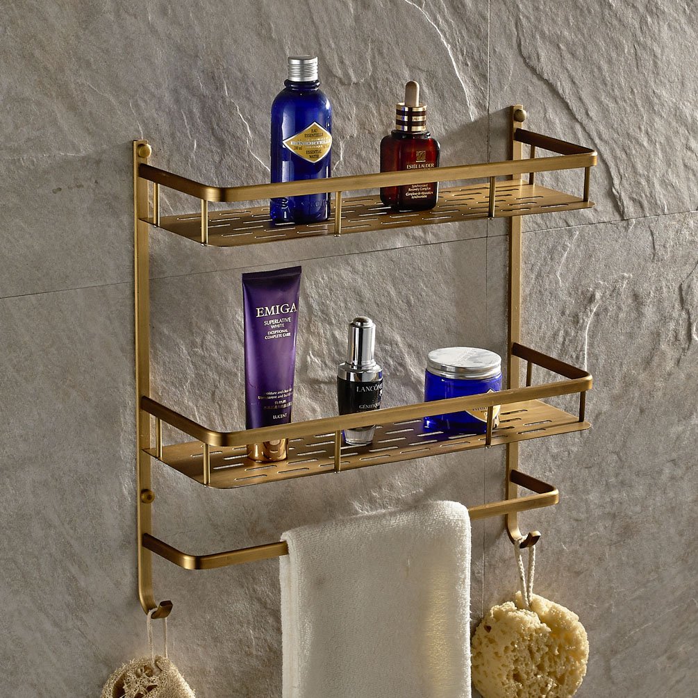 Towel Bar Shower Caddy - Wholesale And Retail Promotion Antique Brass