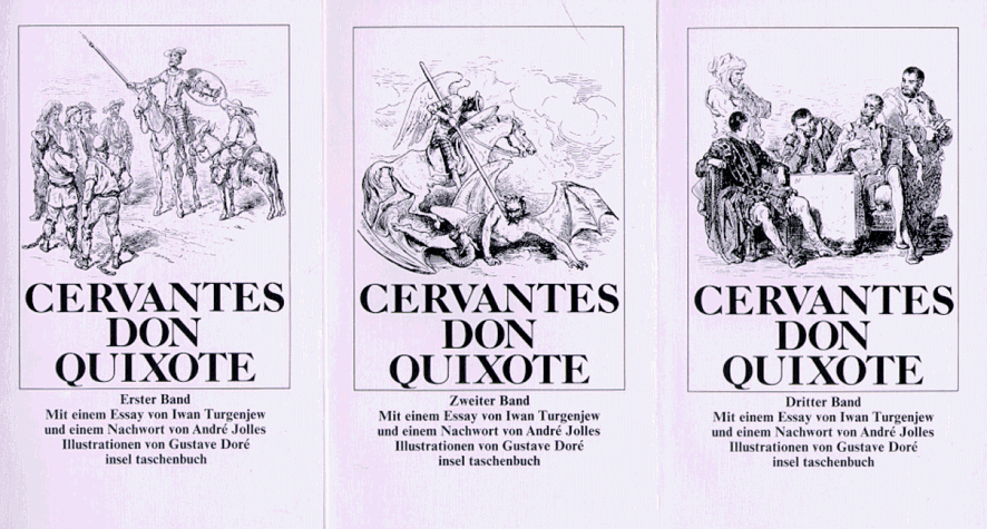 Der scharfsinnige Ritter Don Quixote von der Mancha, in 3 Bdn.