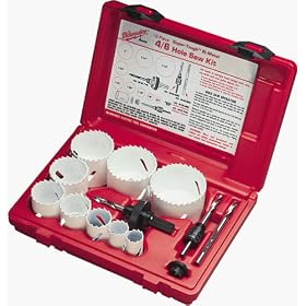 Milwaukee 49-22-4068 13-Piece 4/6-Tooth Contractors' Hole Saw Kit