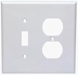 Eagle Electric  White 2-Gang Midi Toggle/Duplex Plate