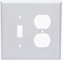 Eagle Electric  White 2-Gang Midi Toggle/Duplex Plate