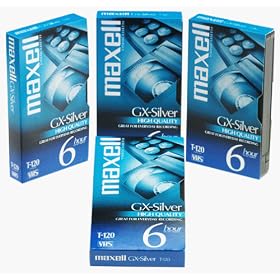 Maxell STD-T-120 Video VHS, 4 Pack by Maxell