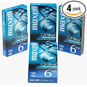 Click here to buy Maxell Video VHS GX T120 (4-Pack) by Maxell.