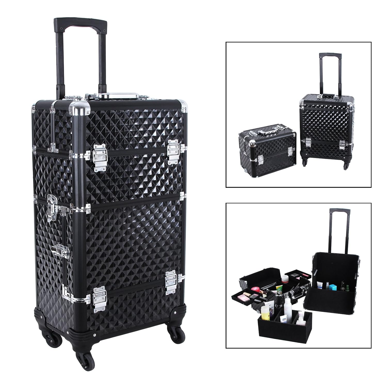 Songmics Aluminium Rolling Makeup Case Beauty Trolley with Lift Handle Cosmetic Organizer Box
Songmics Aluminium Rolling Makeup Case Beauty Trolley with Lift Handle Cosmetic Organizer Box
