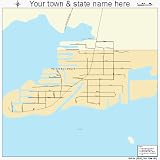 Street & Road Map of Horseshoe Beach, Florida FL - Printed poster size wall atlas of your home town