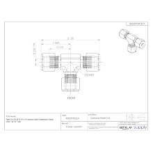 Parker A-LOK 4ET4-316, 316 Stainless Steel Compression Fittings Union Tee 1/4" Tube