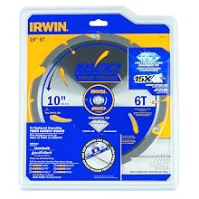 Irwin Tools 4935624 10-Inch x 6T Polycrystalline Diamond Fiber Cement Circular Saw Blade with 5/8-Inch Arbor