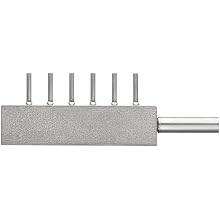 Stainless Steel Hypodermic Tube Fitting, Manifold, Inlet - 9 Gauge, 6 Outlets- 18 Gauge