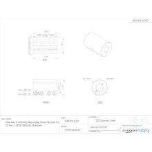 Climax Metal ISCC-050-050-S Clamp Coupling, Stainless Steel Grade 303, 1/2" Bore , 1-1/8" OD, With 8-32 x 1/2 Set Screw