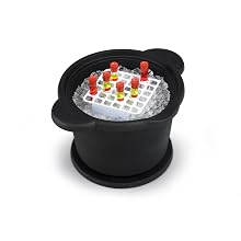 Heathrow Scientific HD28714K Black Onyx Polyurethane True North Cool Container Bucket with Ergonomic Handle, 4 liters Capacity