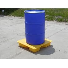 Dixie Poly BM-SDL Polyethylene Interlocking 1 Drum Spill Deck, 10 gallon Sump Capacity, 32" Length x 32" Width x 6" Height