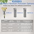 MewMore WHC40 Spin Down Sediment Filter Replacement Cartridge, 40 Micron