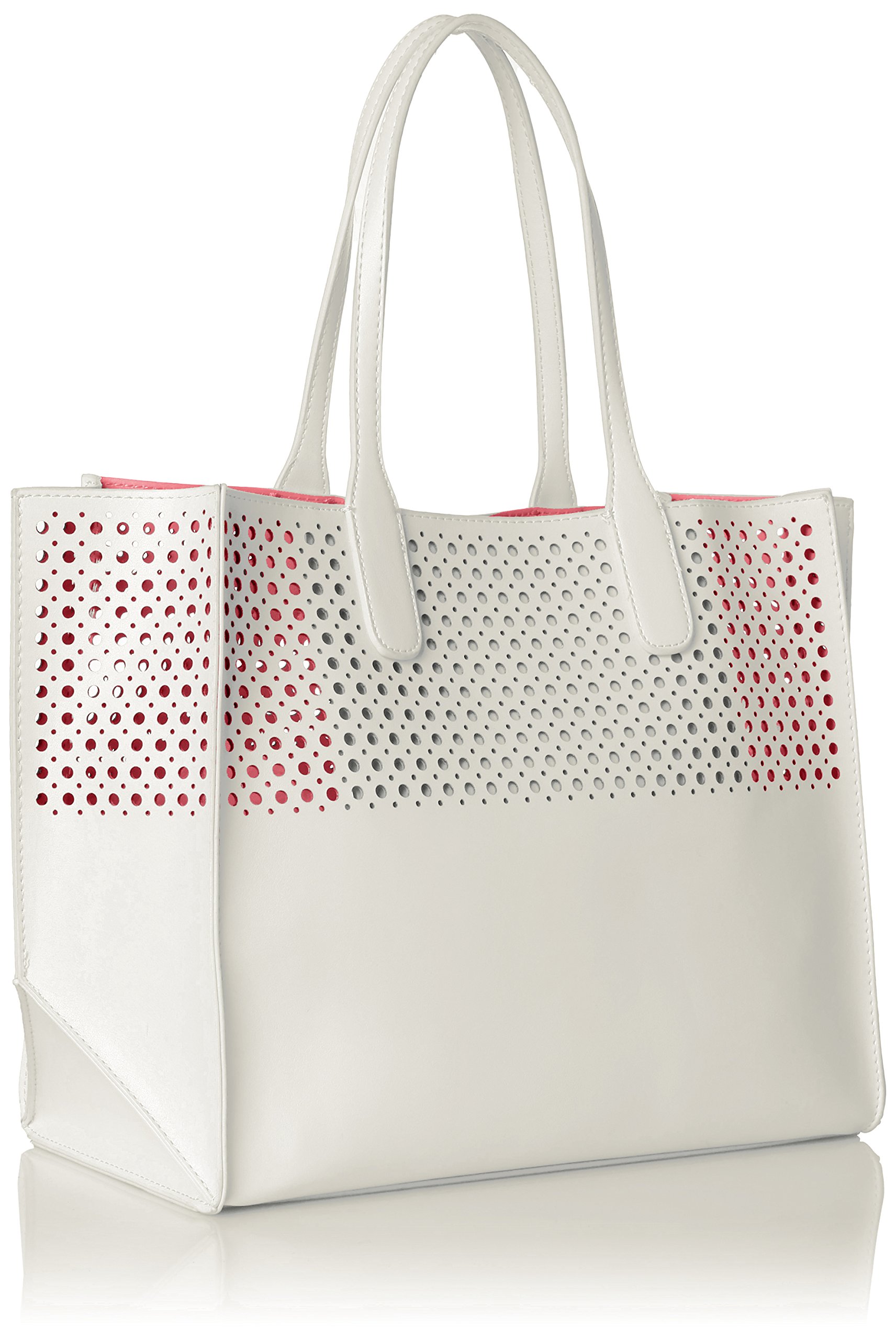 Emilie M. - Emilie M. La Mar Perforated Tote, White/Melon, One Size