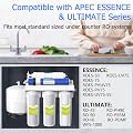 Mewmore 5 Stage 50 GPD RO Water Filter Replacement Set, Fit for APEC Reverse Osmosis System (Essence & Ultimate Series), 1/4" Output